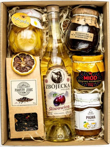 Zestaw Rozgrzewający ze Śliwowicą Zbójecką 43%