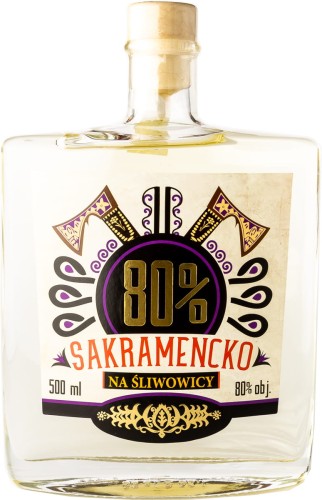 Sakramencko na Śliwowicy 80% / 0,5L