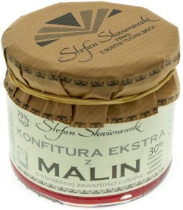 Stefan Skwierawski- Konfitura ekstra z malin 200g. Niskosłodzona