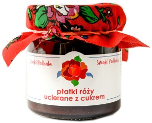 Płatki róży ucierane z cukrem 240g