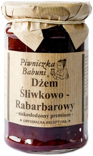 Piwniczka Babuni dżem śliwkowo rabarbarowy